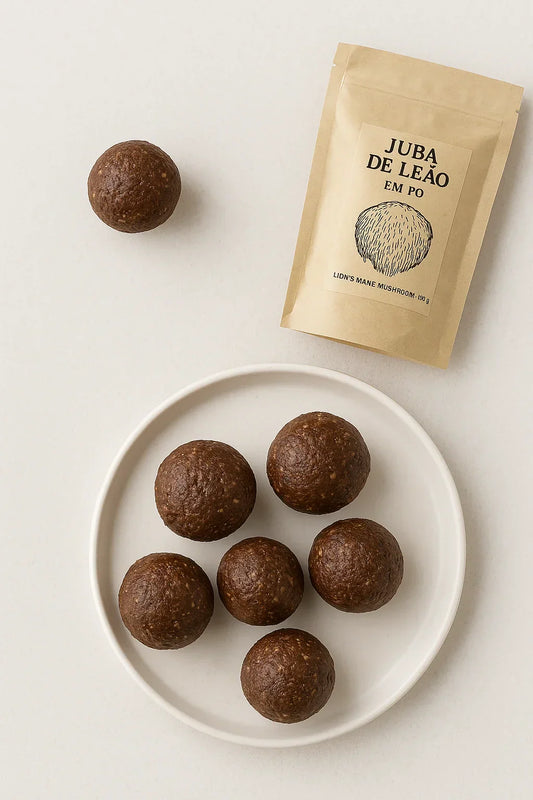 Bolinho Energético com Juba de Leão em Pó