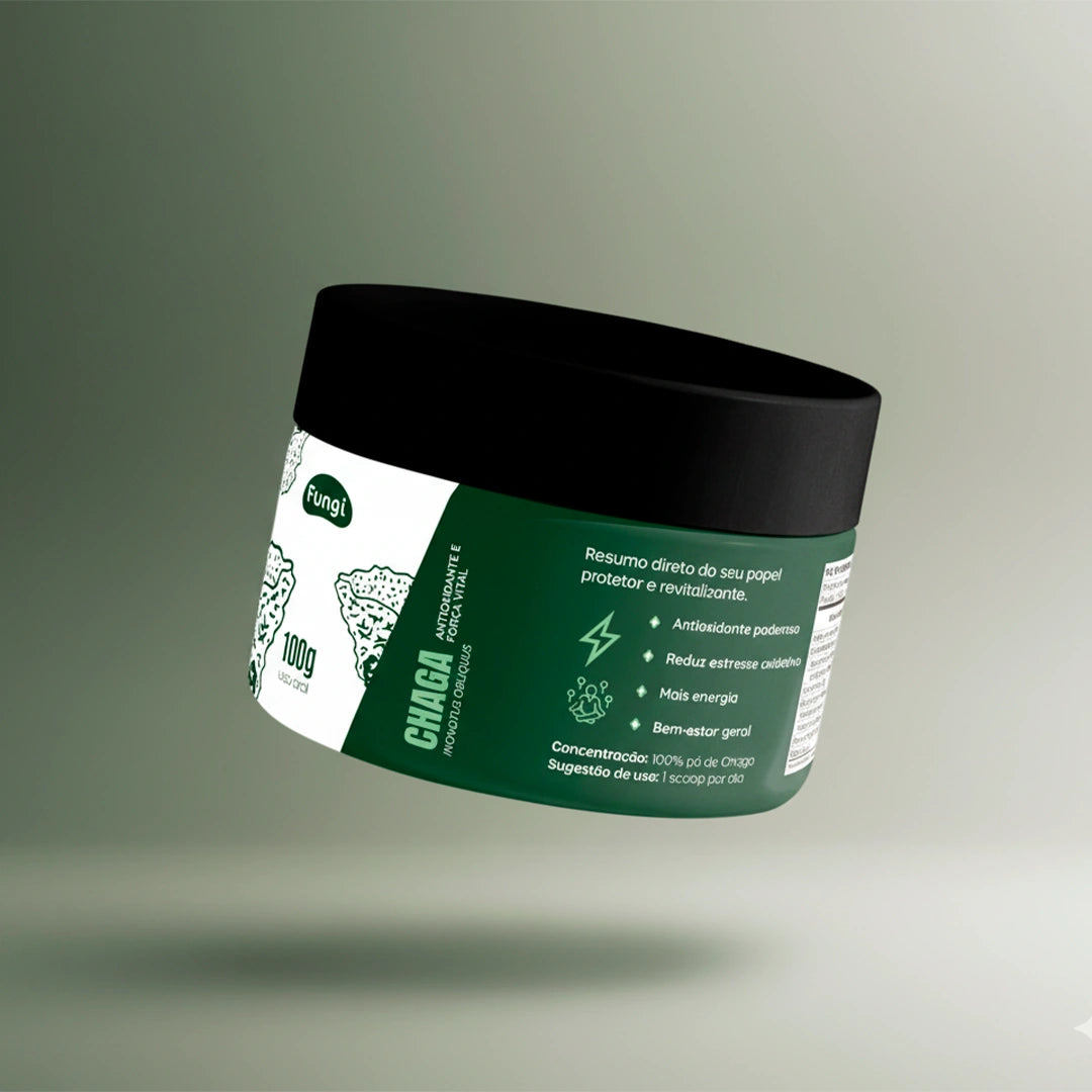 Chaga em Pó – Antioxidante e Força Vital