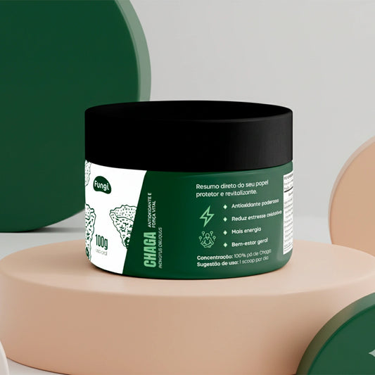 Chaga em Pó – Antioxidante e Força Vital